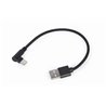 CABLEXPERT CAVO TYPE-C USB INTRECCIATO IN COTONE CON CONNETTORI METALLICI, 1,8 M, NERO