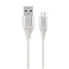 CABLEXPERT CAVO TYPE-C USB INTRECCIATO IN COTONE CON CONNETTORI METALLICI, 1,8 M, NERO