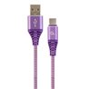 CABLEXPERT CAVO TYPE-C USB INTRECCIATO IN COTONE CON CONNETTORI METALLICI, 1,8 M, NERO