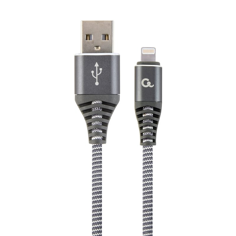 CABLEXPERT CAVO MICRO-USB INTRECCIATO IN COTONE CON CONNETTORI METALLICI, 2 M, NERO