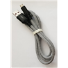 CABLEXPERT PREMIUM COTTON BRAIDED MICRO-USB CHARGING AND DATA CABLE, 1 M, BLACK/WHITE