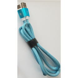 CABLEXPERT PREMIUM COTTON BRAIDED MICRO-USB CHARGING AND DATA CABLE, 2 M, PURPLE/WHITE