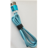 CABLEXPERT PREMIUM COTTON BRAIDED MICRO-USB CHARGING AND DATA CABLE, 2 M, PURPLE/WHITE