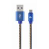CABLEXPERT CAVO MICRO-USB INTRECCIATO IN COTONE CON CONNETTORI METALLICI, 1,8 M, NERO