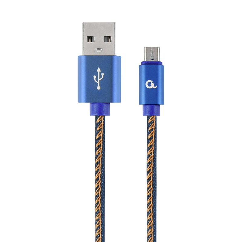 CABLEXPERT CAVO MICRO-USB INTRECCIATO IN COTONE CON CONNETTORI METALLICI, 2 M