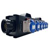 ATOMIC PRO POWER-BOX CON INGRESSO E RILANCIO SOCAPEX E MULTIPRESA 6 PRESE CEE 16A MONOFASE