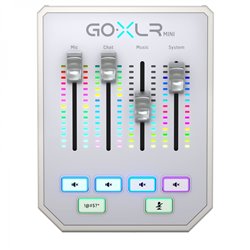 TC HELICON GO-XLR MINI WHITE MIXER DI TRASMISSIONE ONLINE CON INTERFACCIA AUDIO USB E PREAMPLIFICATORI MIDAS BIANCO