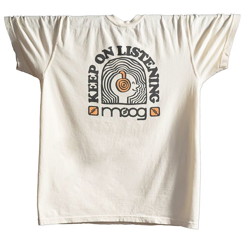 MOOG MUSIC IND. KEEP ON LISTENING TEE LARGE