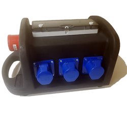 QUADRO CORRENTE POWERBOX TARTARUGA SPINA 32A 5P TRIFASE 6 PRESE CEE 16A 3P MONOFASE RILANCIO 32A PENTAPOLARE