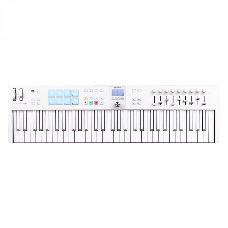 ARTURIA KEYLAB ESSENTIAL 61 MK3 ALPINE WHITE TASTIERA MASTER KEYBOARD MIDI USB 61 TASTI