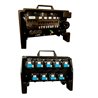 QUADRO CORRENTE POWERBOX TARTARUGA SPINA 32A PENTAPOLARE TRIFASE 9 PRESE CEE 16A MONOFASE 3 SPIE VOLTOMETRO AMPEROMETRO