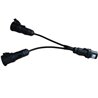 ELGA SPLITTER CEE IP54 CAVO FR2OR3G2,5MMQ SDOPPIO DA SPINA 16A 3 POLI 2P+T A 2 PRESE 16A