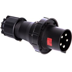 PCE Y045-6XS SPINA CEE 125A 5P 6H IP67 400V POWER TWIST BLACK NERA