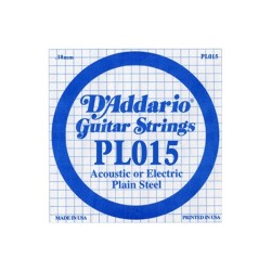 D'ADDARIO PL015 CORDA SINGOLA PER CHITARRA ACUSTICA/ELETTRICA