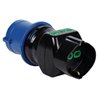 FANTON 78090-E ADATTATORE DI CORRENTE DA SPINA CEE A PRESA SCHUKO TRIVALENTE + 2 PRESE BIPASSO