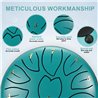 TAMBURO ARMONICO 11 TONI STEEL TONGUE DRUM 6″ TANK DRUM 15,7CM COLORE BLU ELETTRICO