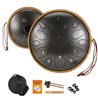 TAMBURO ARMONICO 15 TONI STEEL TONGUE DRUM 12″ TANK DRUM 30,5CM COLORE BRONZO
