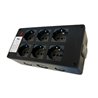 ELGA PCN-6UPPC POWERBOX PASSANTE NEUTRIK POWERCON IN BLU CON 6 PRESE UNEL 10A-16A-SHUKO RILANCIO OUT GRIGIO E SPIA DI RETE