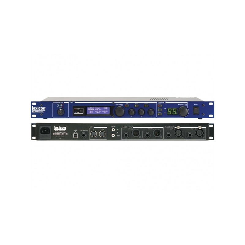 LEXICON MX300 PROCESSORE MULTIEFFETTI DIGITALE RACK USB MIDI SPDIF RIVERBERI DELAY 99 PROGRAMMI 2 IN / OUT XLR TRS