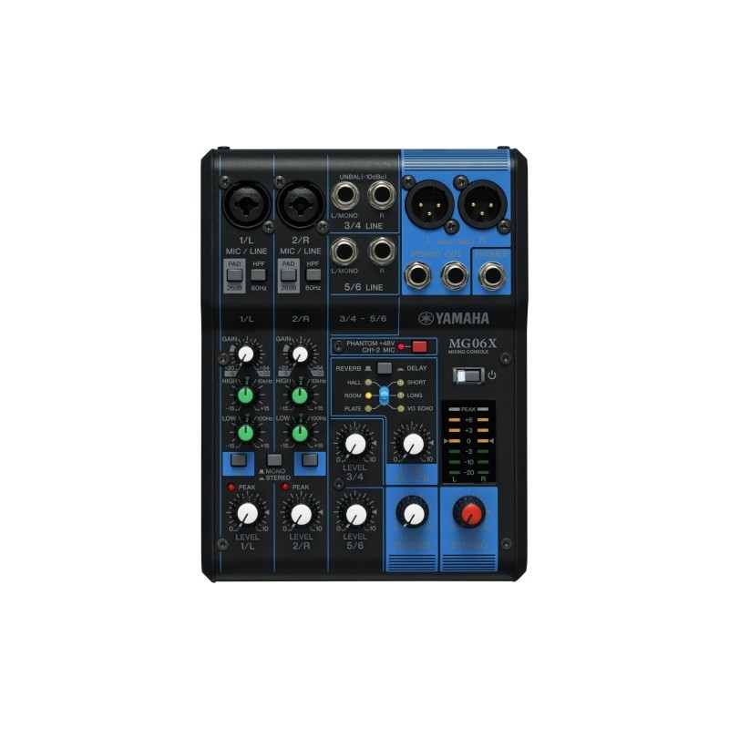 YAMAHA MG06X MIXER PASSIVO 6 CANALI EFFETTI SPX 6 PROGRAMMI