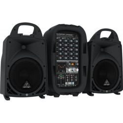 BEHRINGER PPA500BT SISTEMA PA PORTATILE COMPATTO + MICROFONO CON TROLLEY BLUETOOTH EFFETTI 500 WATT