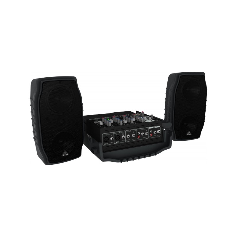 BEHRINGER PPA200 SISTEMA PORTATILE COMPATTO 5 CANALI 150 WATT CASSE + MIXER + MICROFONO +CAVI