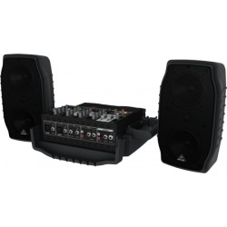 BEHRINGER PPA200 SISTEMA PORTATILE COMPATTO 5 CANALI 150 WATT CASSE + MIXER + MICROFONO +CAVI