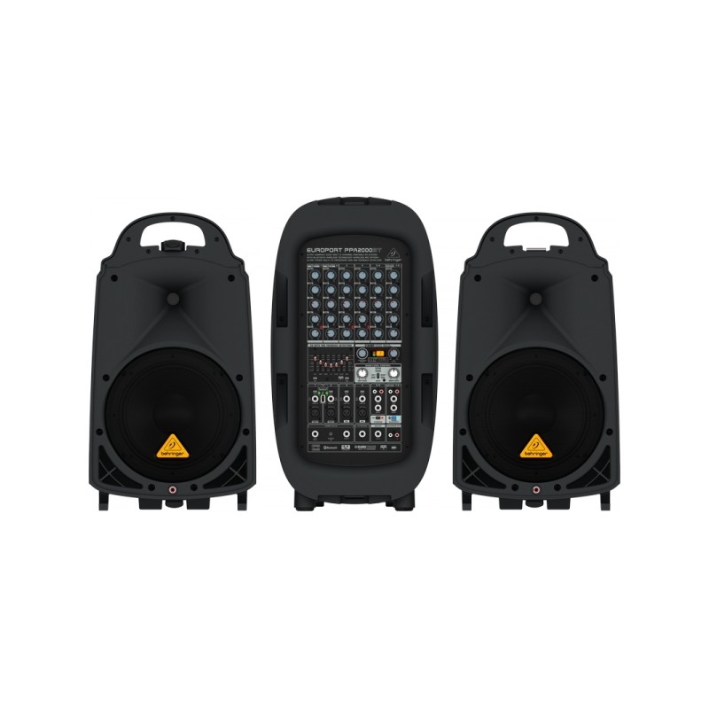 BEHRINGER PPA2000BT SISTEMA PA PORTATILE 2000 WATT CON BLUETOOTH E EFFETTI MIXER + CASSE