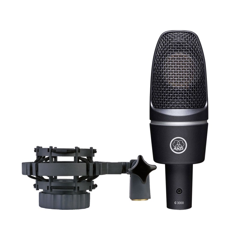 AKG C3000 MICROFONO DA STUDIO A CONDENSATORE LARGO DIAFRAMMA PER VOCE E STRUMENTI C-3000-B