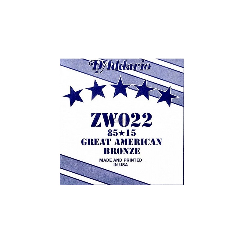 D'ADDARIO ZW022 CORDA SINGOLA 85/15 PER CHITARRA ACUSTICA