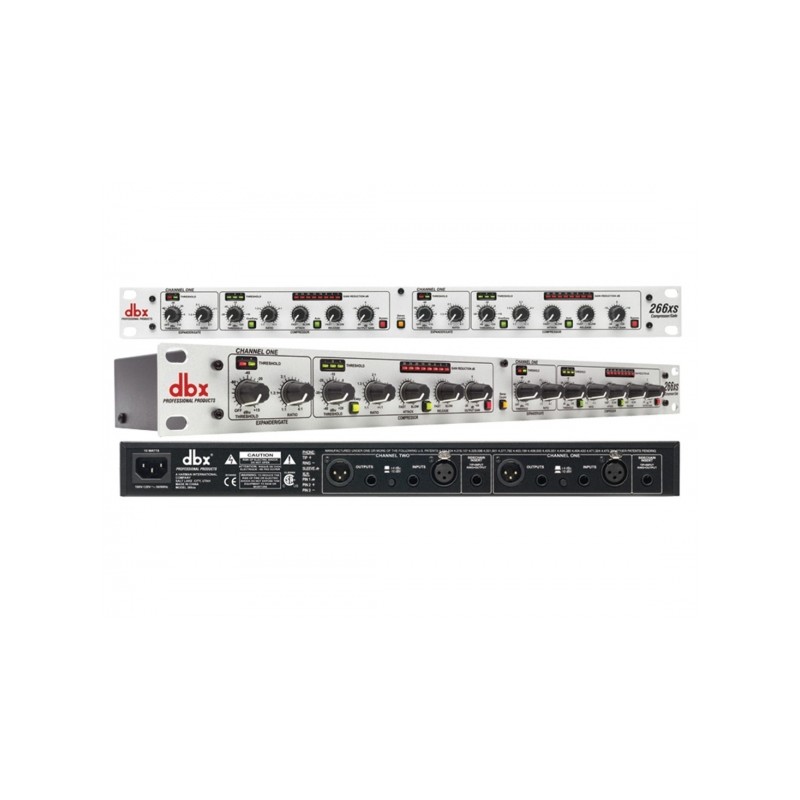 DBX 266XS COMPRESSORE LIMITER GATE 2 CANALI 1 UNITA RACK PROCESSORE DI SEGNALE PROFESSIONALE OFFERTISSIMA