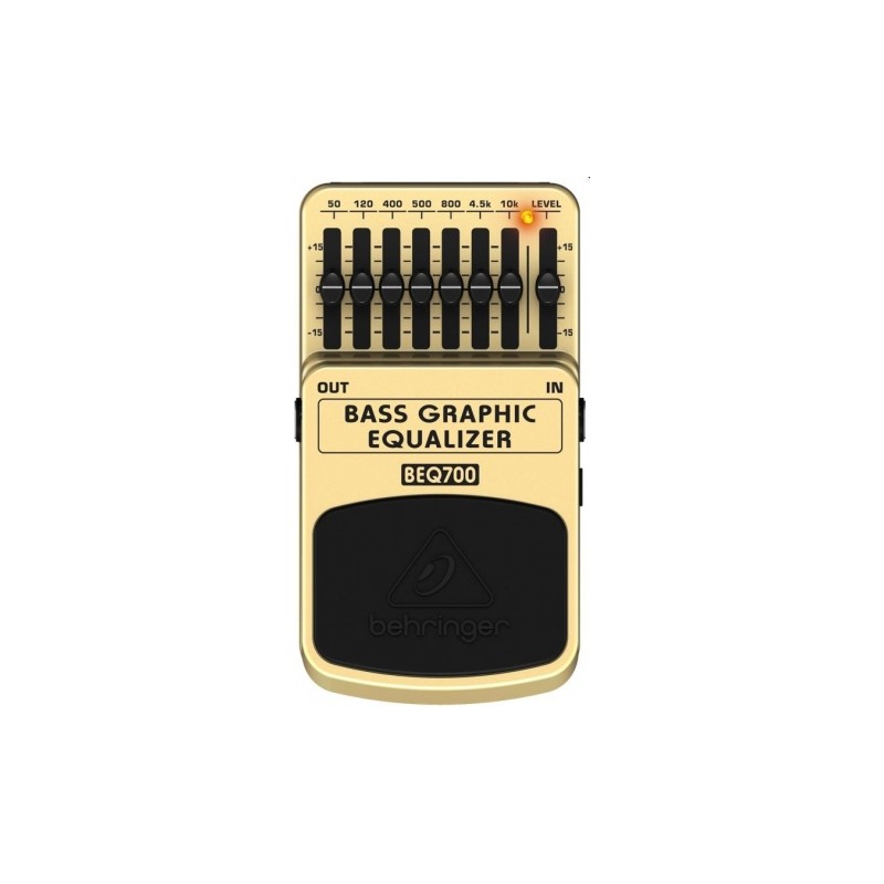 BEHRINGER BEQ700 BASS GRAPHIC EQUALIZER EFFETTO PEDALE EQUALIZZATORE GRAFICO 7 BANDE PER BASSO