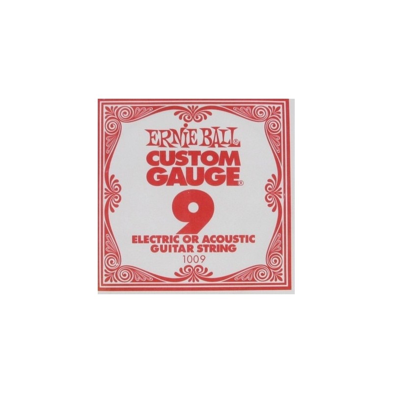 ERNIEBALL CUSTOM GAUGE 09 CORDA SFUSA PER CHITARRA ACUSTICA/ELETTRICA