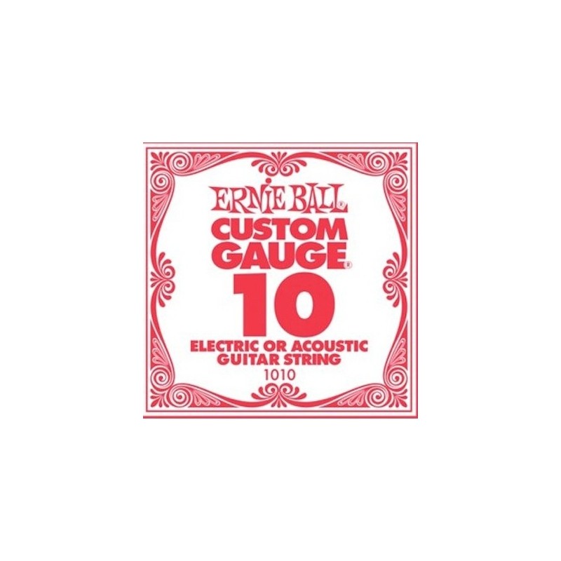 ERNIEBALL CUSTOM GAUGE 010 CORDA SFUSA PER CHITARRA ACUSTICA/ELETTRICA