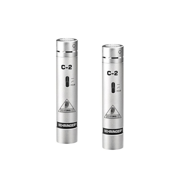 BEHRINGER C2 COPPIA SELEZIONATA MATCHED MICROFONI CONDENSATORE VOCE STRUMENTI + STEREO-BAR CON CLAMPS