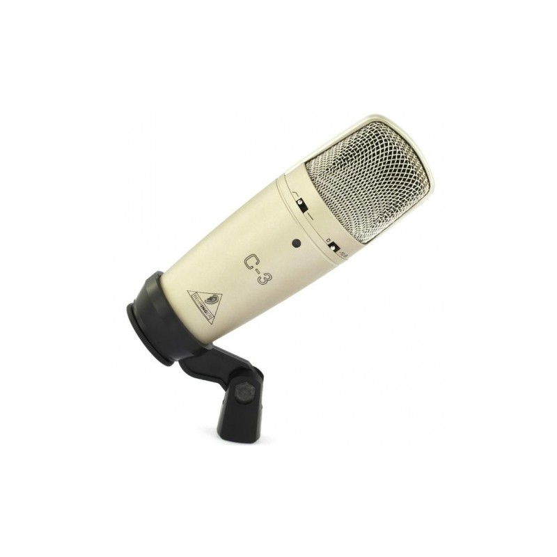 BEHRINGER C3 MICROFONO STUDIO CONDENSATORE DOPPIO DIAFRAMMA CARDIOIDE OMNIDIREZIONALE E FIGURA DI 8