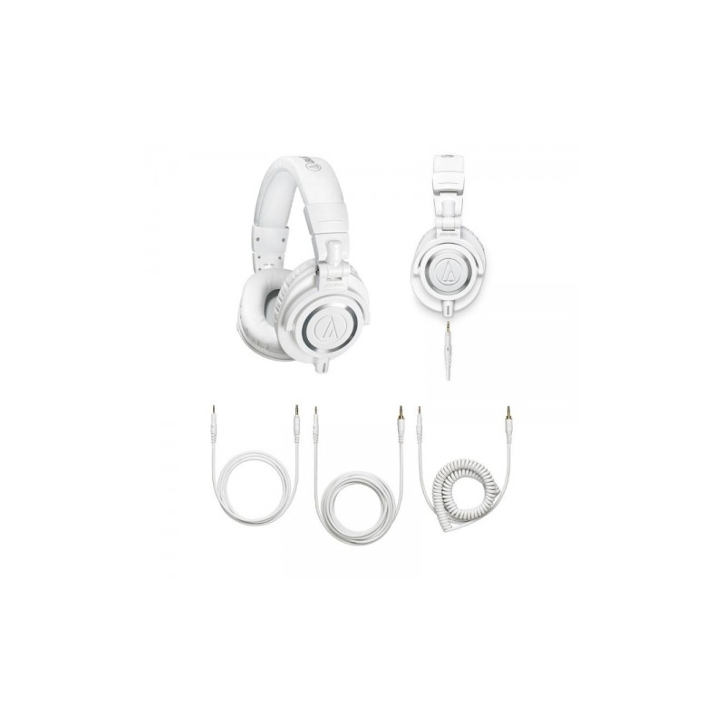 AUDIO-TECHNICA ATH M50X-WH WHITE CUFFIA DINAMICA CHIUSA BIANCA PER MONITOR PIEGHEVOLE