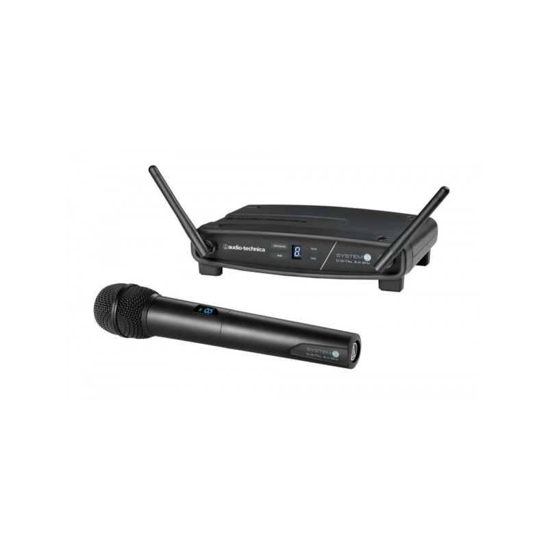 AUDIO-TECHNICA ATW1102 RADIOMICROFONO BANDA 2,4 GHz RICEVITORE E TRASMETTITORE PALMARE 8 CANALI