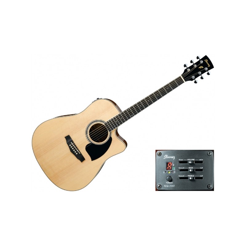 IBANEZ PF15ECE CHITARRA ACUSTICA ELETTRIFICATA NATURALE CUTAWAY NATURAL ELETTROACUSTICA