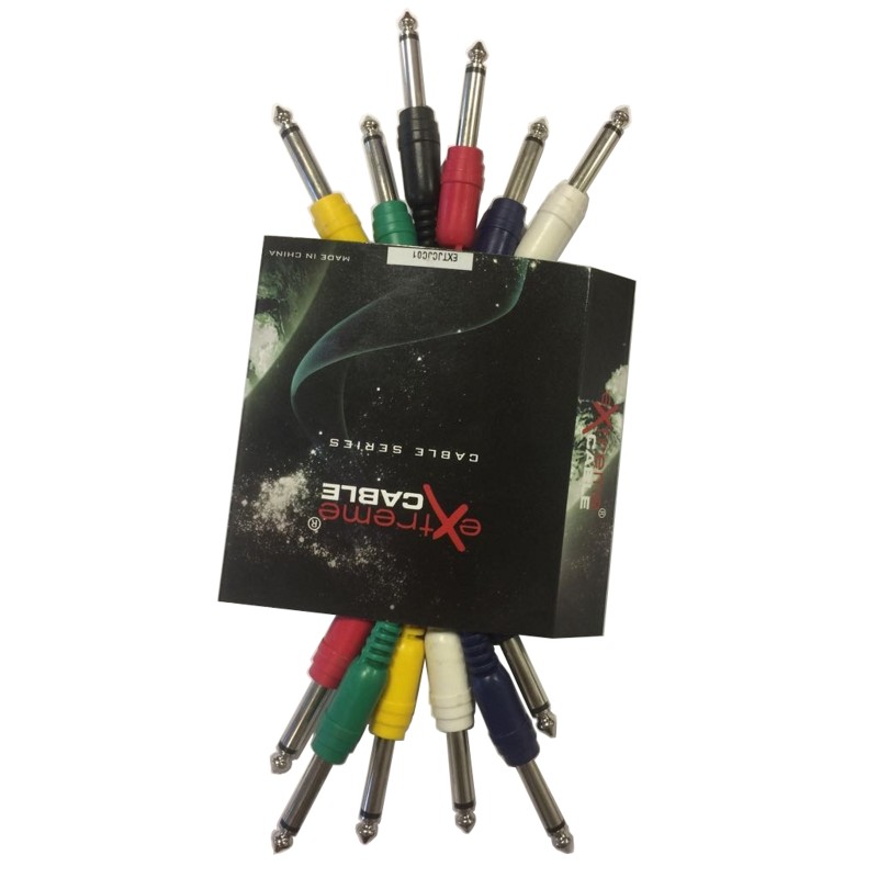 EXTREME JJ01 CAVO JACK MONO-JACK MONO 1/4" 6.3mm 0,1 MT SET 6