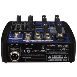 WHARFEDALE CONNECT 502USB MIXER 5 CANALI + USB BLACK