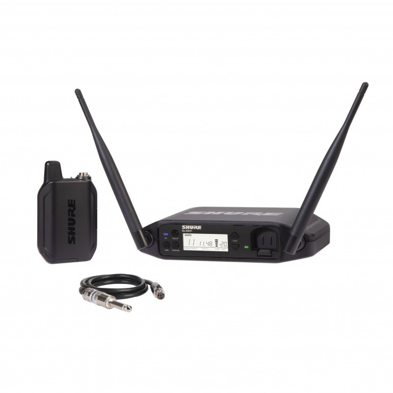 SHURE GLXD14E+ SISTEMA DIGITALE WIRELESS PER CHITARRA E BASSO SERIE GLXD+ BODYPACK GLXD1 RICEVITORE GLXD4+ CAVO W302