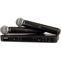SHURE BLX288E/BETA58 SISTEMA PALMARE WIRELESS 2 CANALI CARDIOIDE DOPPIO GELATO 2 RADIOMICROFONI BETA-58