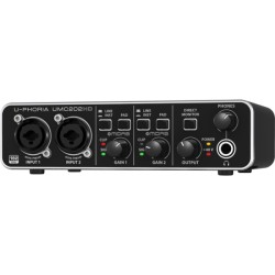BEHRINGER UMC202HD INTERFACCIA AUDIO 2X2 SCHEDA USB 24 BIT 192 KHZ PREAMPLIFICATORI MICROFONICI MIDAS PHANTOM POWER +48V