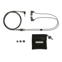 SHURE SE112-GRE AURICOLARE PER IN EAR MONITOR GRIGIO CON MICRO DRIVER DINAMICO + BORSETTA E ACCESSORI
