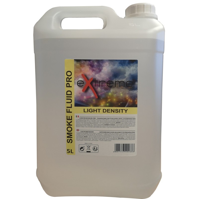 EXTREME SMOKE PRO LIGHT LIQUIDO PER MACCHINA DEL FUMO CERTIFICATO TANICA DA 5 KG. MADE IN EUROPE