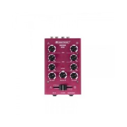 OMNITRONIC GNOME 202 RED MINI MIXER DJ 2 CANALI STEREO MICROFONO CUFFIA