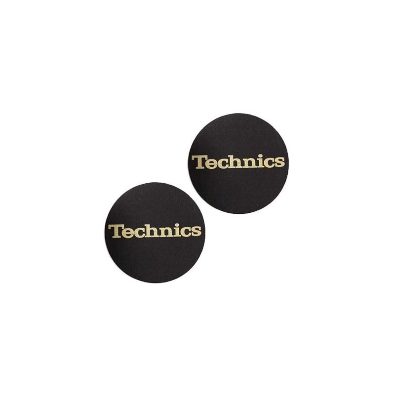 TECHNICS COPPIA SLIPMAT LOGO BLACK-GOLD