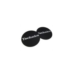 TECHNICS COPPIA SLIPMAT LOGO BLACK-SILVER