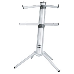 KONIG & MEYER 18860 SPIDER PRO SI STAND SILVER SUPPORTO TASTIERA COLONNA RICHIUDIBILE ARGENTATO 2 COPPIE BRACCI REGOLABILI ESTEN